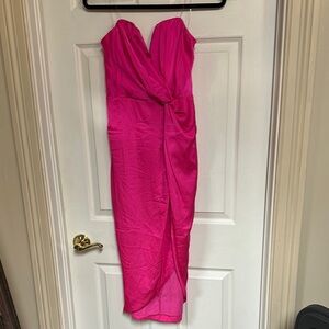 DO+BE Strapless Hot Pink Dress